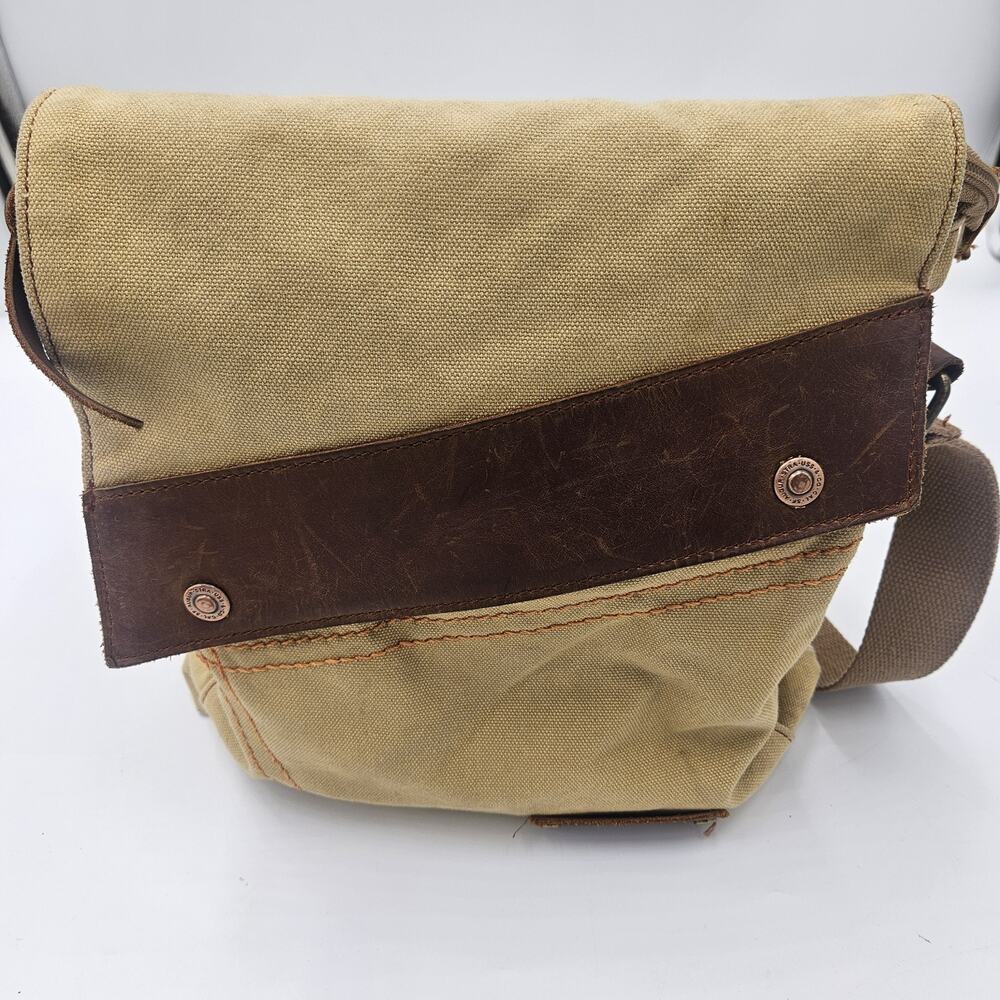 Augur Strauss Mustard Canvas Shoulder Messenger Medium Bag Multipurpose Travel